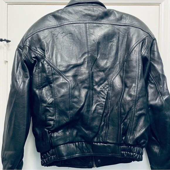 Global Identity Men’s Leather Jacket Size 2XL Black EUC - Picture 5 of 11